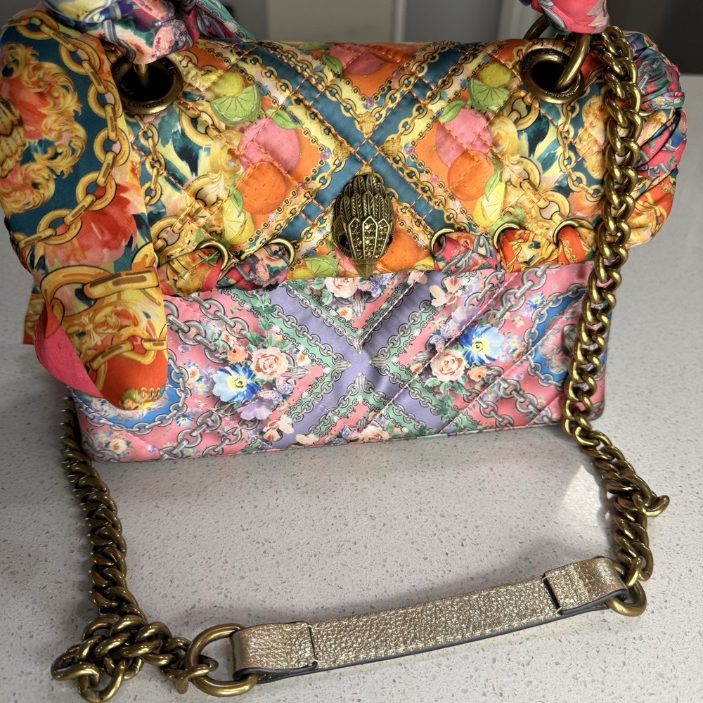 Kurt Geiger London The Kensigton Silk Summer Medium Shoulder Bag Purse - Picture 2 of 5